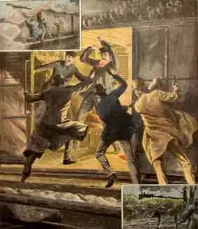 Attaque wagon postal
