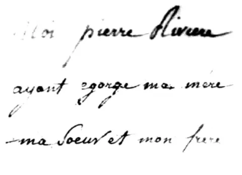 manuscrit de Pierre Rivière