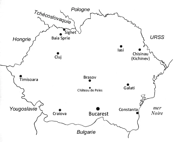 Carte de la Roumanie