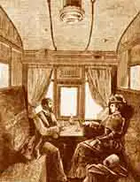 Intérieur d'un wagon de 1ere classe