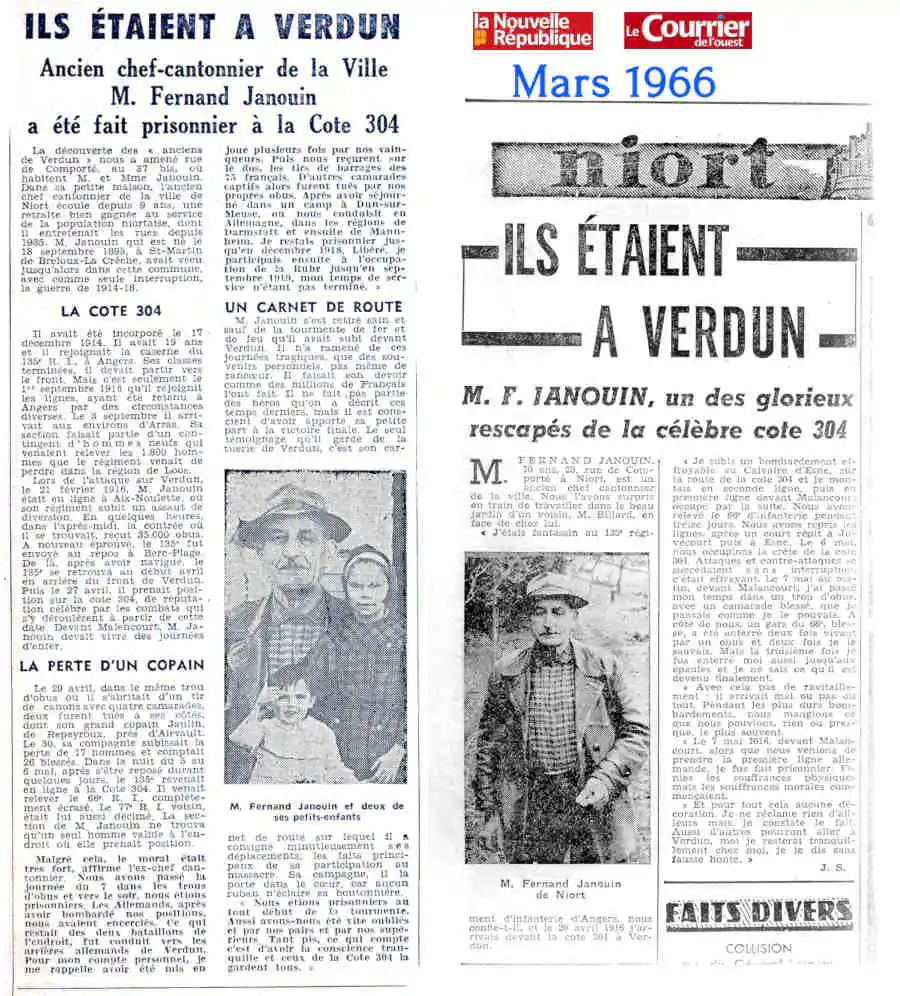 Articles parus sur Fernand en 1966