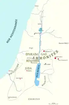 Map: Judge Jephthah