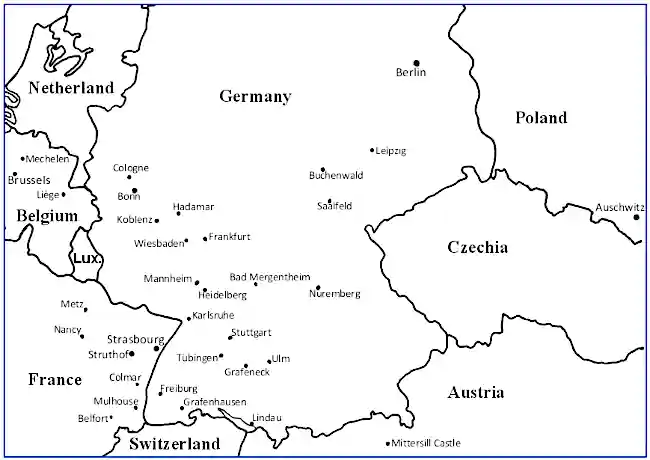 Map of Major Locations