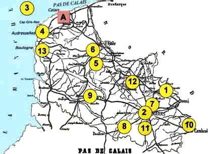 Lieux des crimes Nord-Pas-de-Calais
