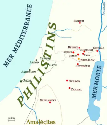 Map of places: Saul