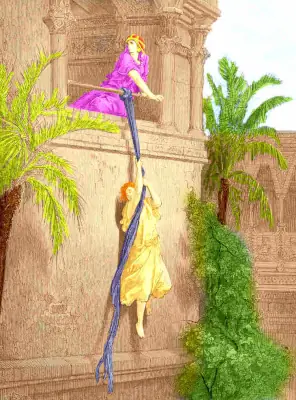 David escapes through a window